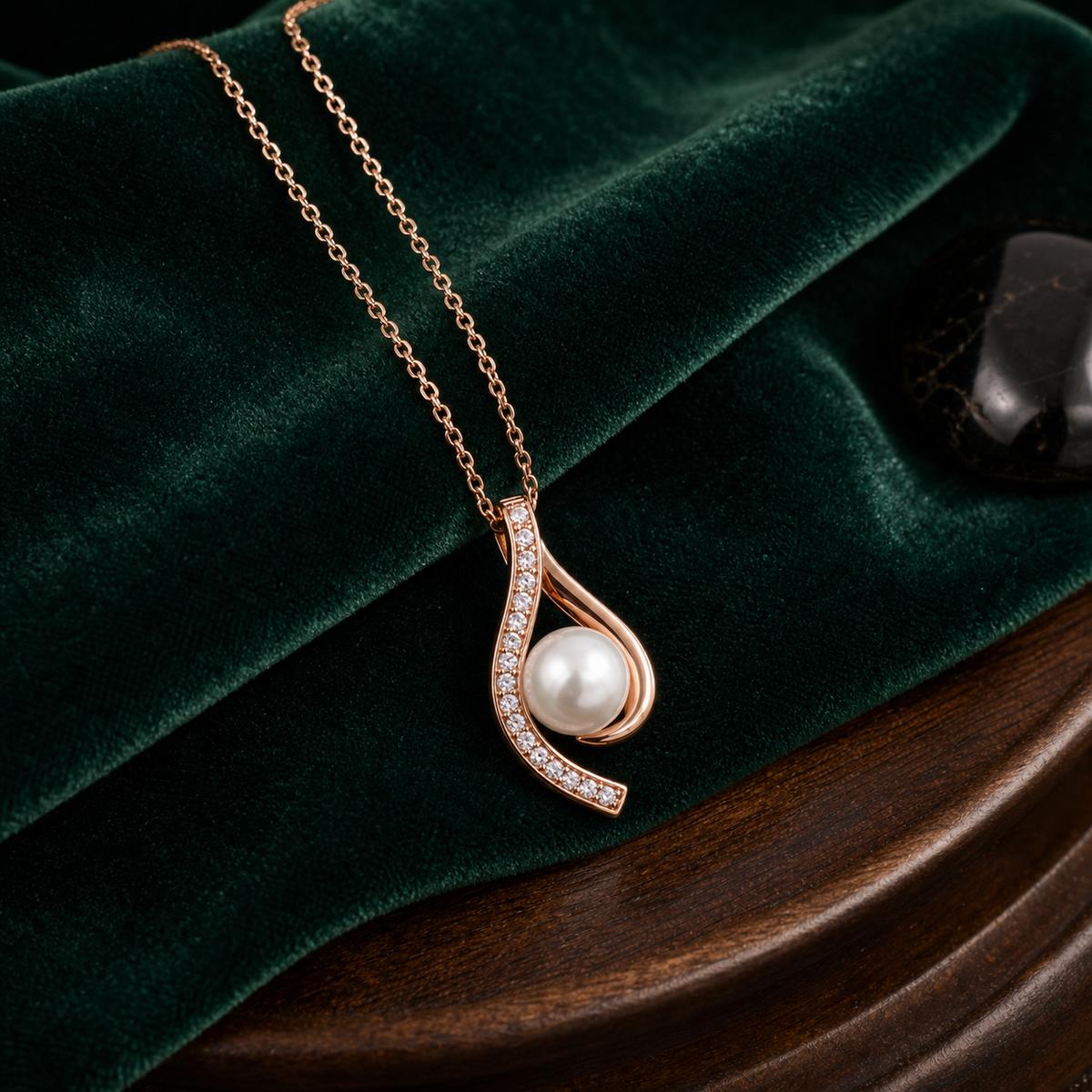 Rose Gold Aurelia Paisley Pendant product image 2