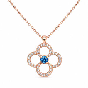 Rose Gold Azure Clover Pendant product image 1