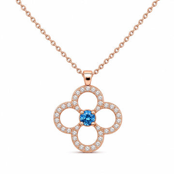 Rose Gold Azure Clover Pendant product image 1