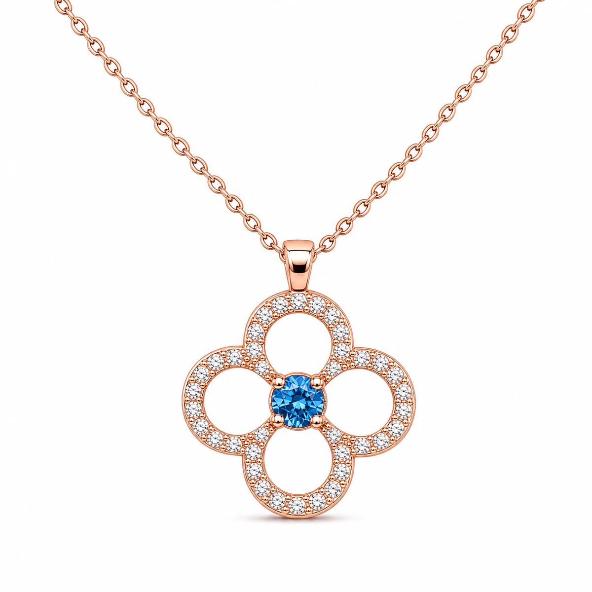 Rose Gold Azure Clover Pendant product image 1