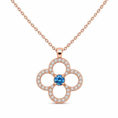 Rose Gold Azure Clover Pendant product image 1