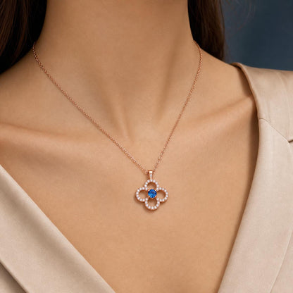 Rose Gold Azure Clover Pendant product image 3