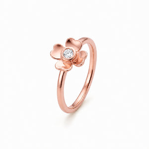 Rose Gold Blossom Charm Ring product image 1