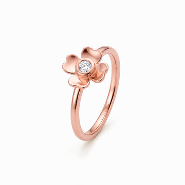 Rose Gold Blossom Charm Ring product image 1