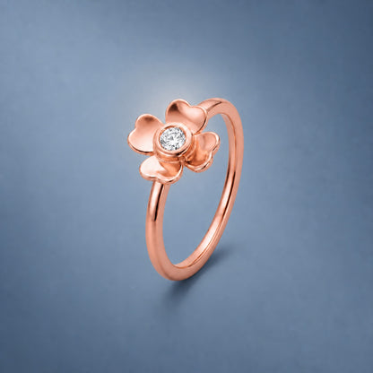 Rose Gold Blossom Charm Ring product image 2