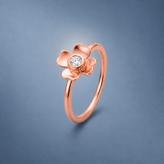 Rose Gold Blossom Charm Ring product image 2