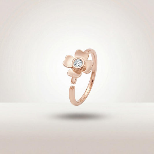 Rose Gold Blossom Charm Ring product image 1