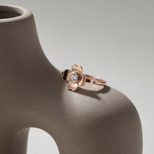 Rose Gold Blossom Charm Ring product image 2