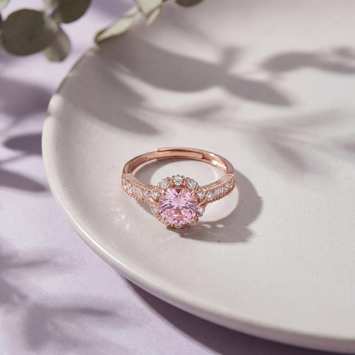 Rose Gold Blush Crown Ring product image 2