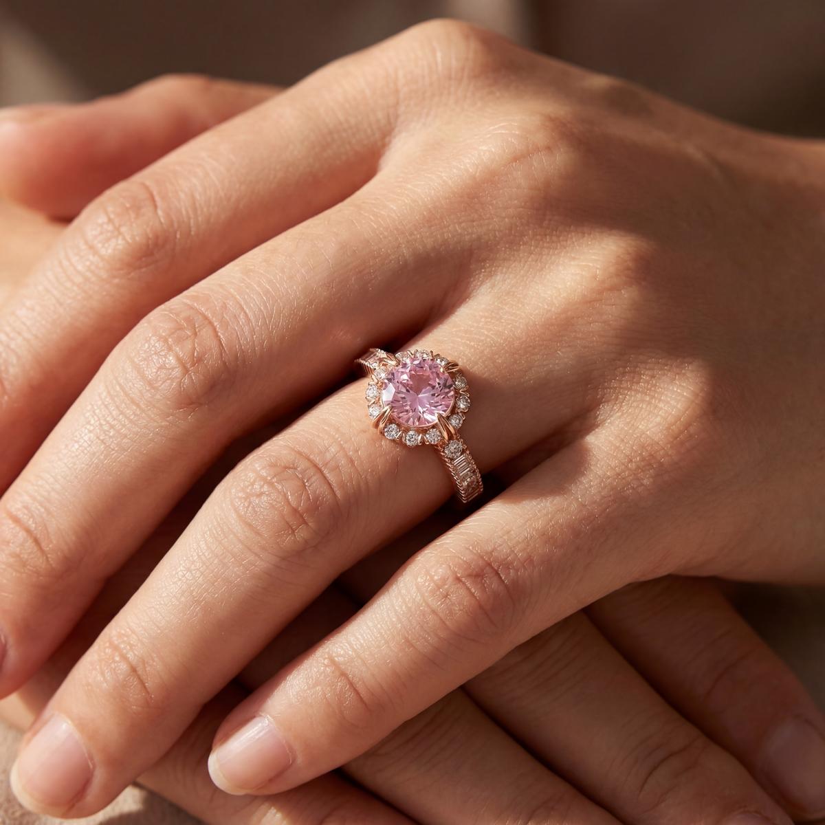 Rose Gold Blush Crown Ring product image 3