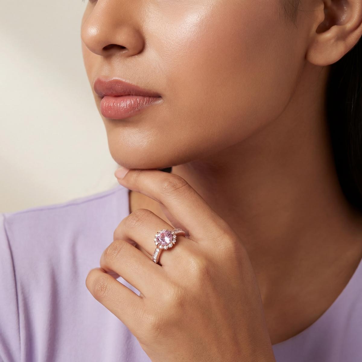 Rose Gold Blush Crown Ring product image 4