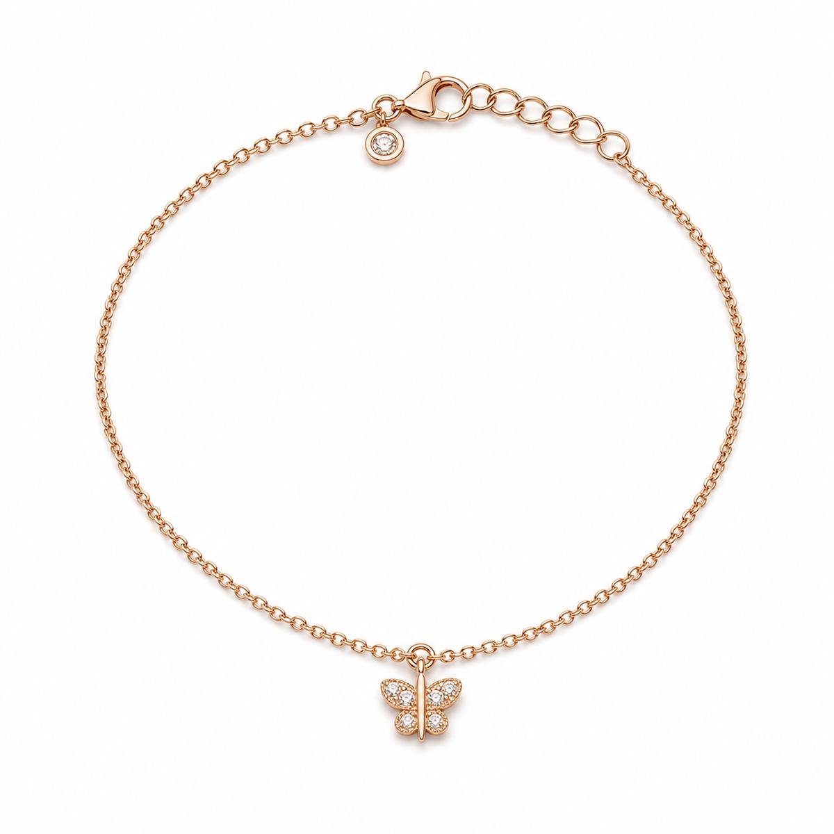 Rose Gold Bow Cross Anklet product image 2