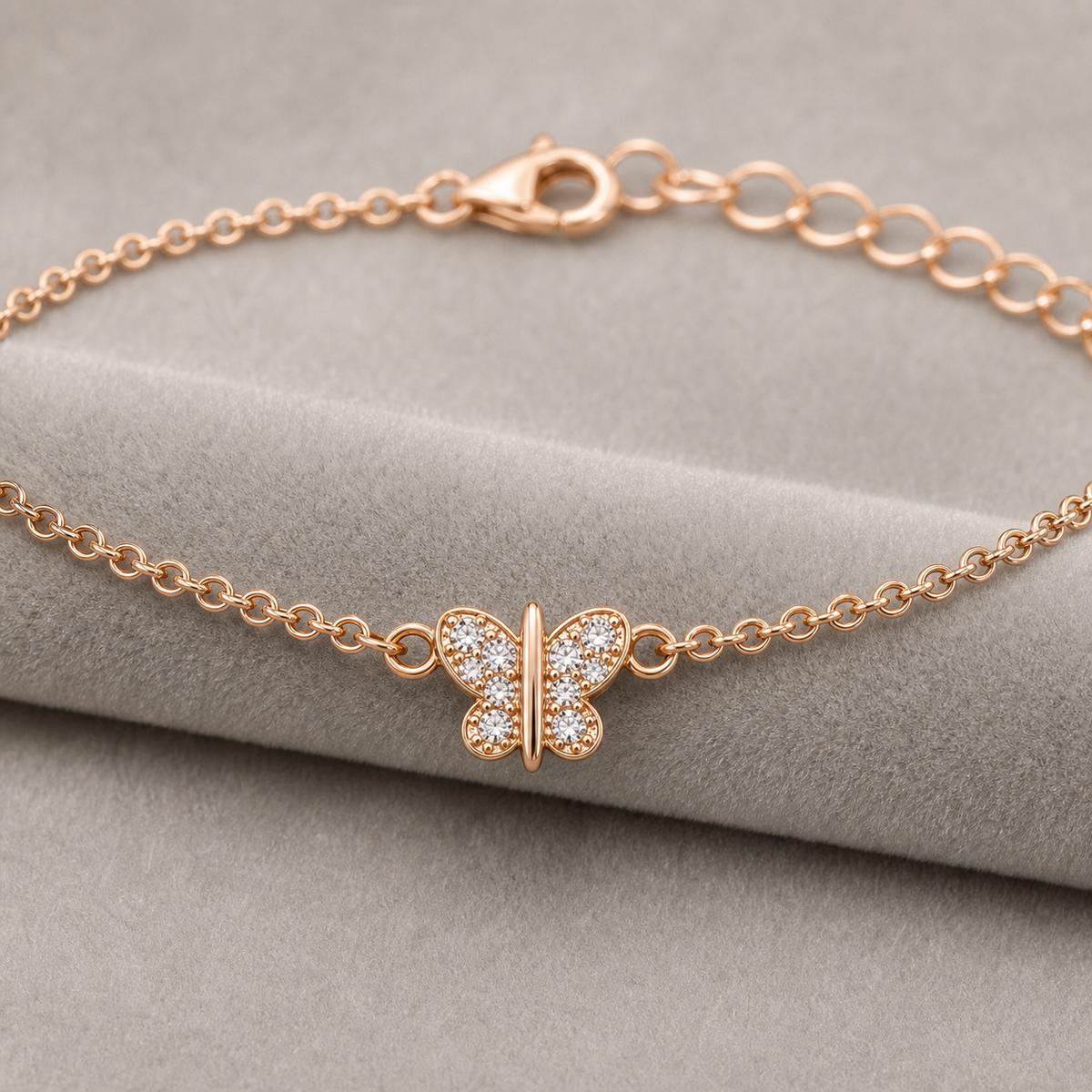 Rose Gold Bow Cross Anklet product image 3