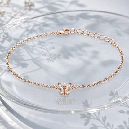 Rose Gold Bow Cross Anklet product image 5