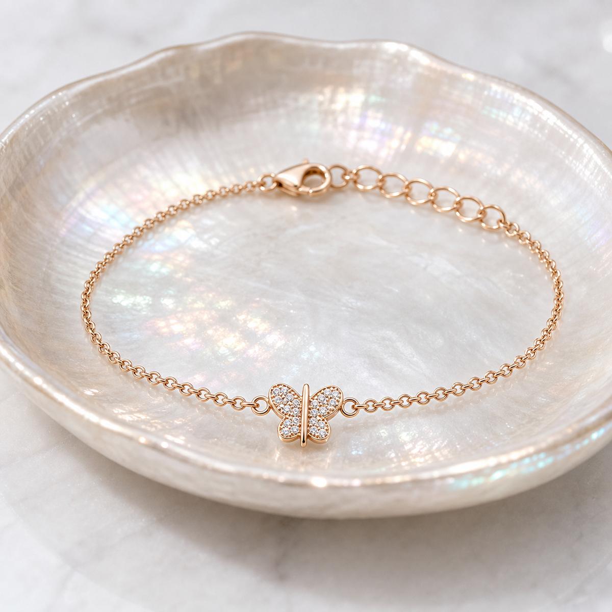 Rose Gold Bow Cross Anklet product image 7