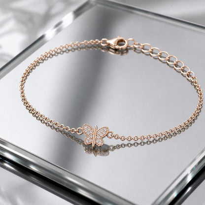 Rose Gold Bow Cross Anklet product image 12