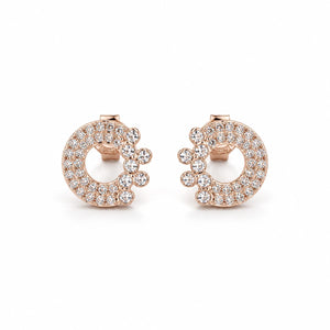 Rose Gold Celeste Crescent Cluster Earrings product image 1