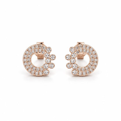 Rose Gold Celeste Crescent Cluster Earrings product image 1