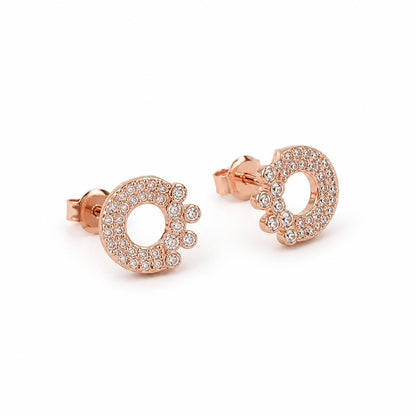 Rose Gold Celeste Crescent Cluster Earrings product image 6