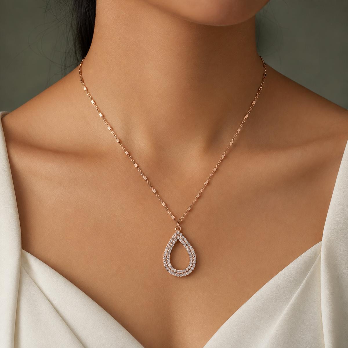 Rose Gold Celeste Dewdrop Pendant product image 6