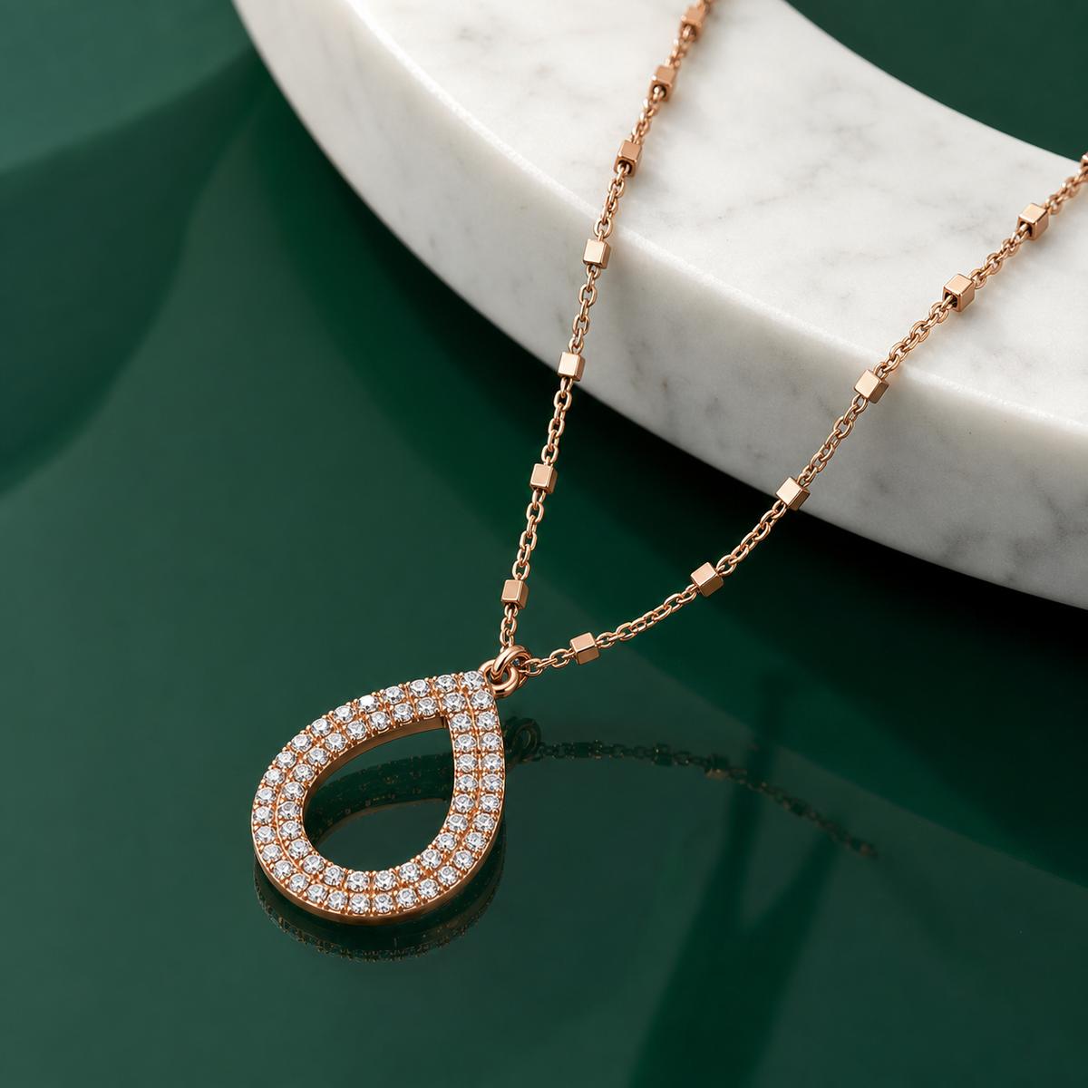Rose Gold Celeste Dewdrop Pendant product image 2