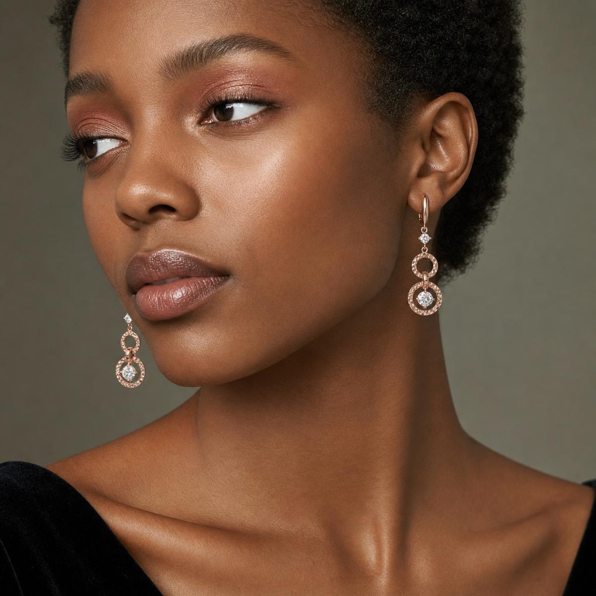 Rose Gold Celeste Orbit Earrings product image 7