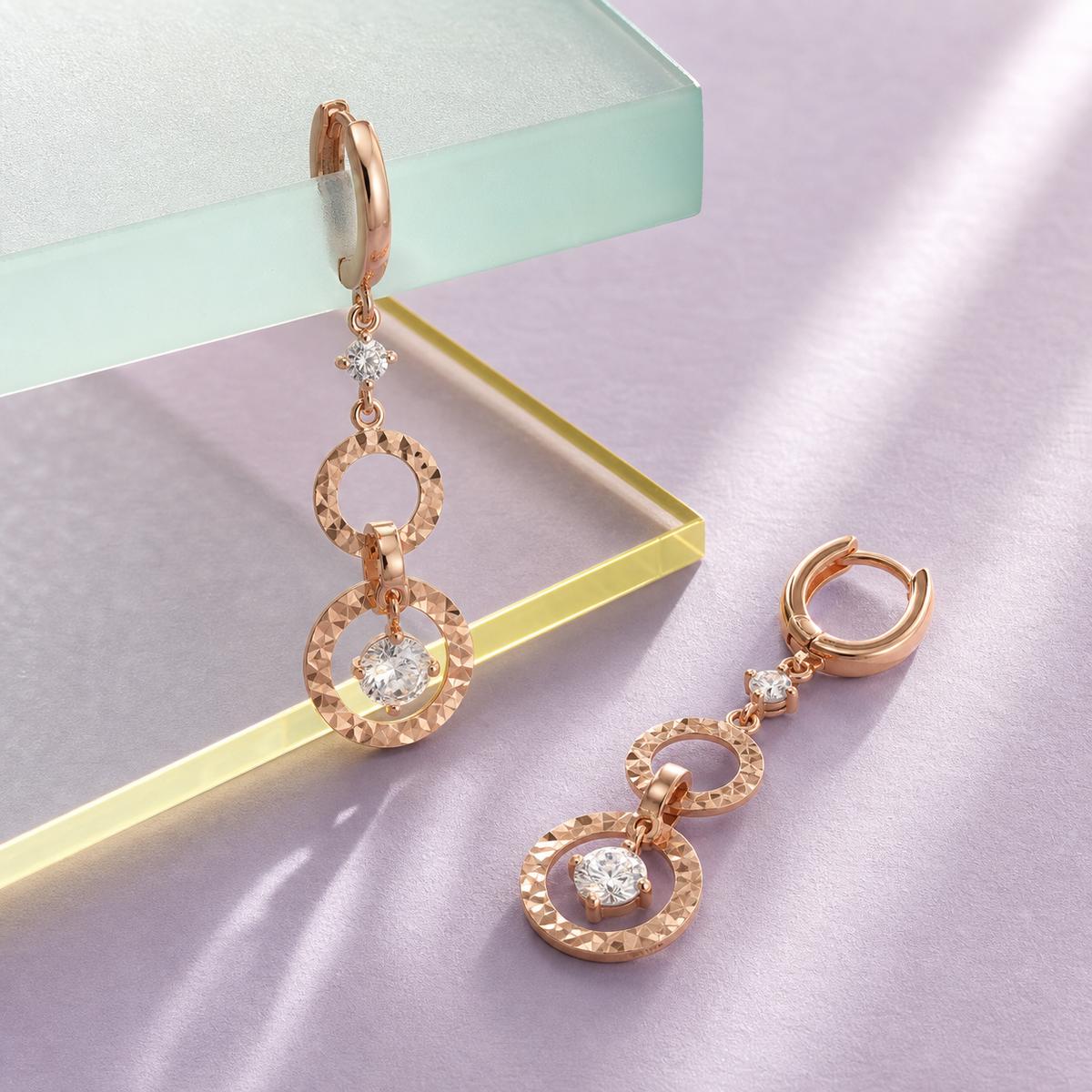 Rose Gold Celeste Orbit Earrings product image 5
