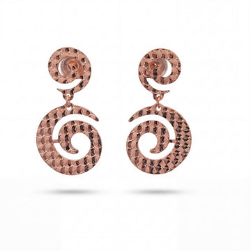 Rose Gold Celeste Spiral Drop Earrings product image 1