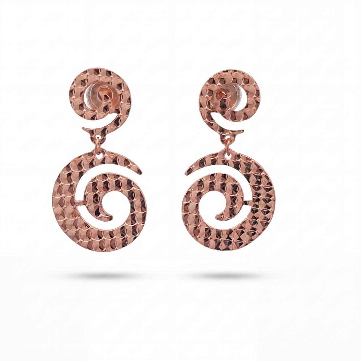 Rose Gold Celeste Spiral Drop Earrings product image 1