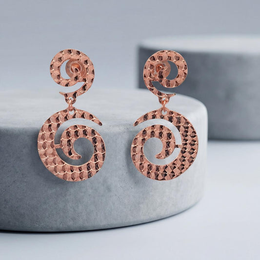 Rose Gold Celeste Spiral Drop Earrings product image 2