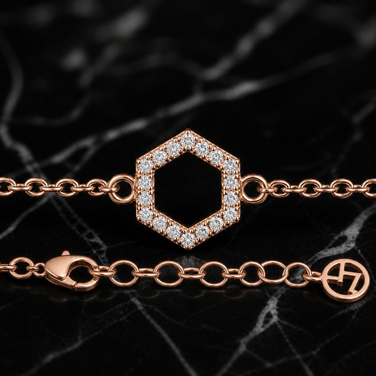 Rose Gold Circle Halo Anklet product image 3