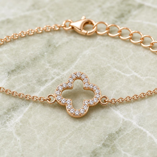 Rose Gold Clover Halo Anklet product image 3