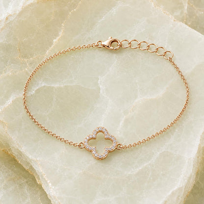 Rose Gold Clover Halo Anklet product image 4