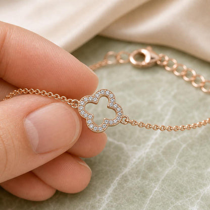Rose Gold Clover Halo Anklet product image 11