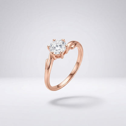 Rose Gold Crown Solitaire Ring product image 1