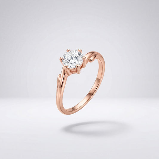 Rose Gold Crown Solitaire Ring product image 1