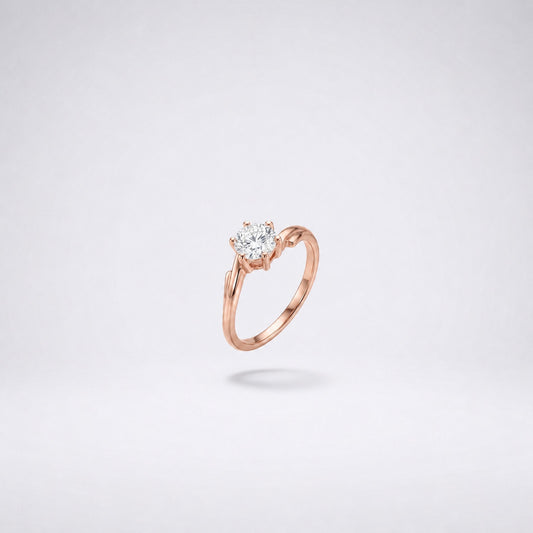 Rose Gold Crown Solitaire Ring product image 2