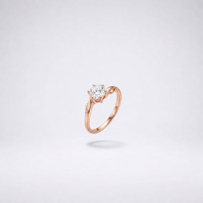 Rose Gold Crown Solitaire Ring product image 2