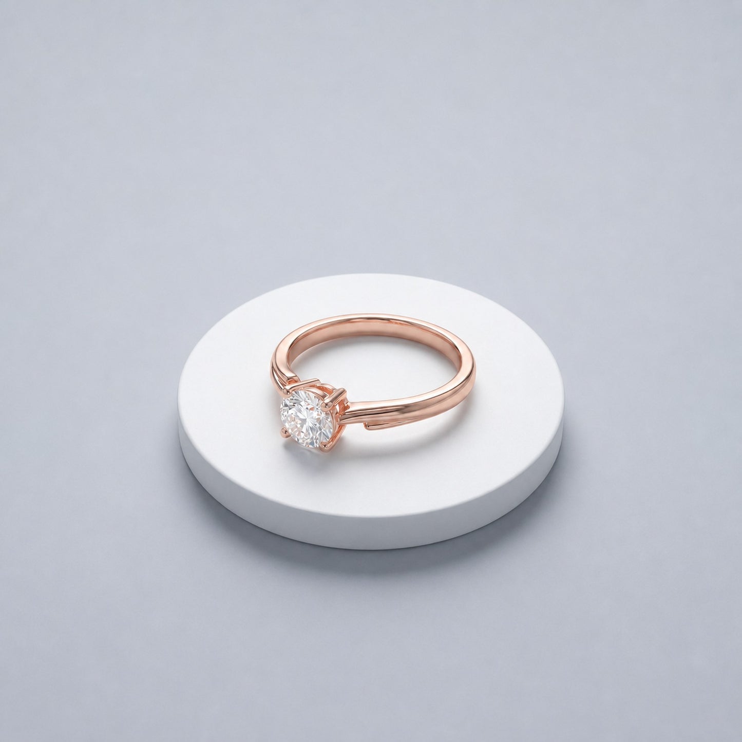 Rose Gold Crown Solitaire Ring product image 4