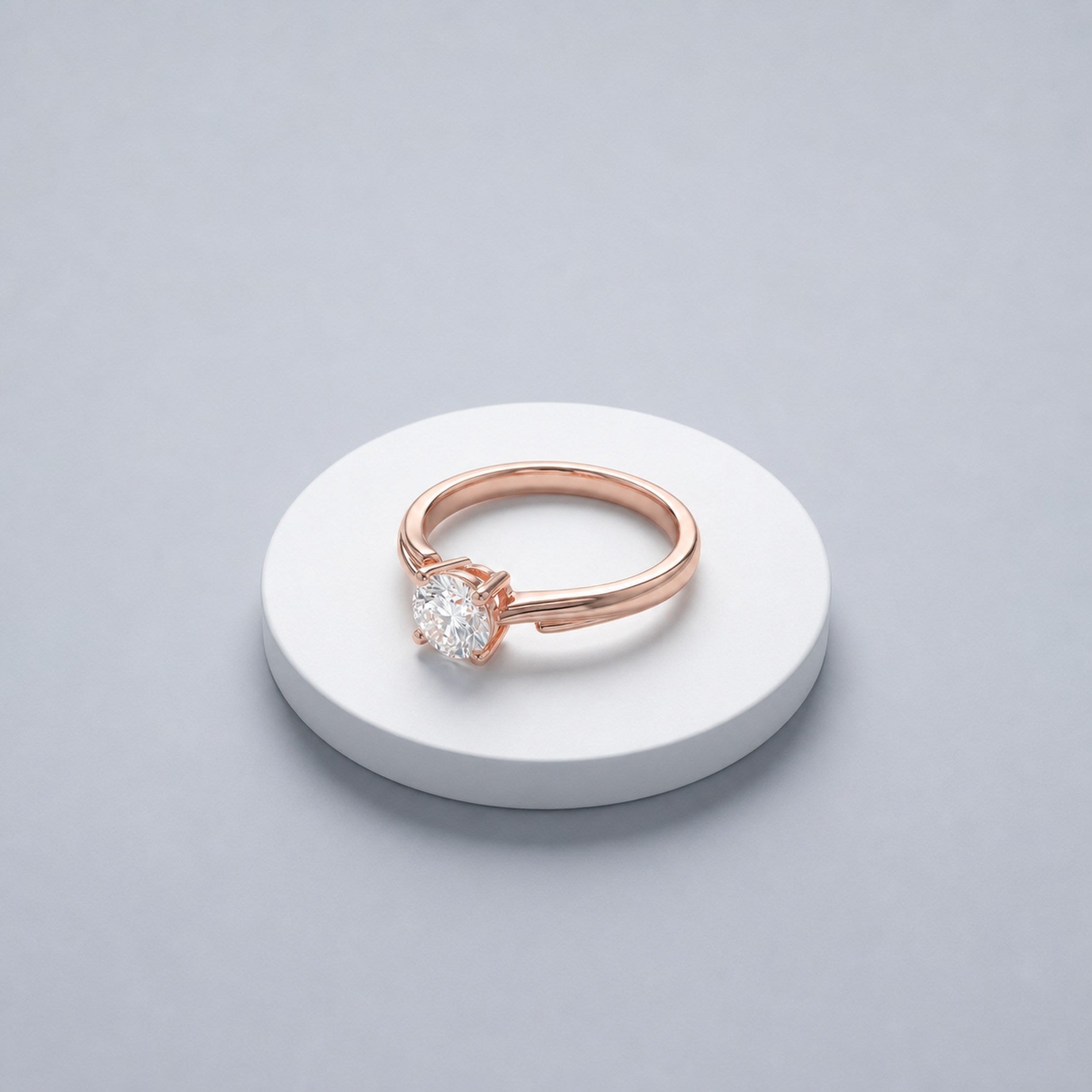 Rose Gold Crown Solitaire Ring product image 4