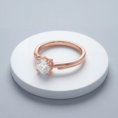 Rose Gold Crown Solitaire Ring product image 3
