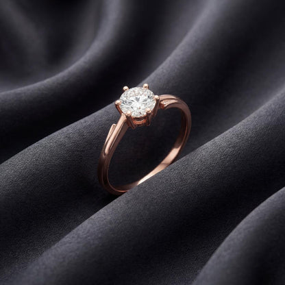 Rose Gold Crown Solitaire Ring product image 5