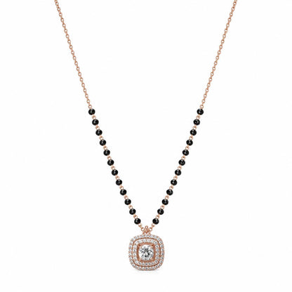 Rose Gold Cushion Halo Mangalsutra product image 1