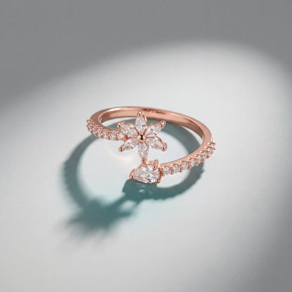 Rose Gold Adjustable Daisy Bloom Ring product image 2