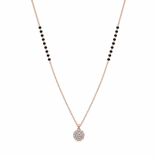 Rose Gold Dewdrop Halo Mangalsutra product image 1