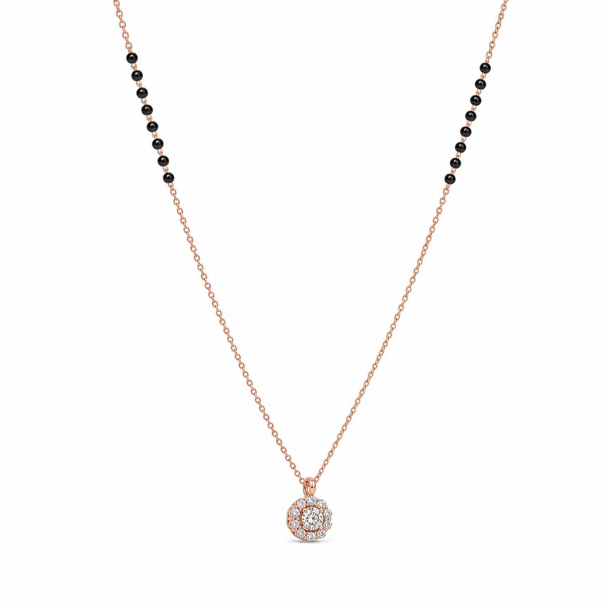Rose Gold Dewdrop Halo Mangalsutra product image 2