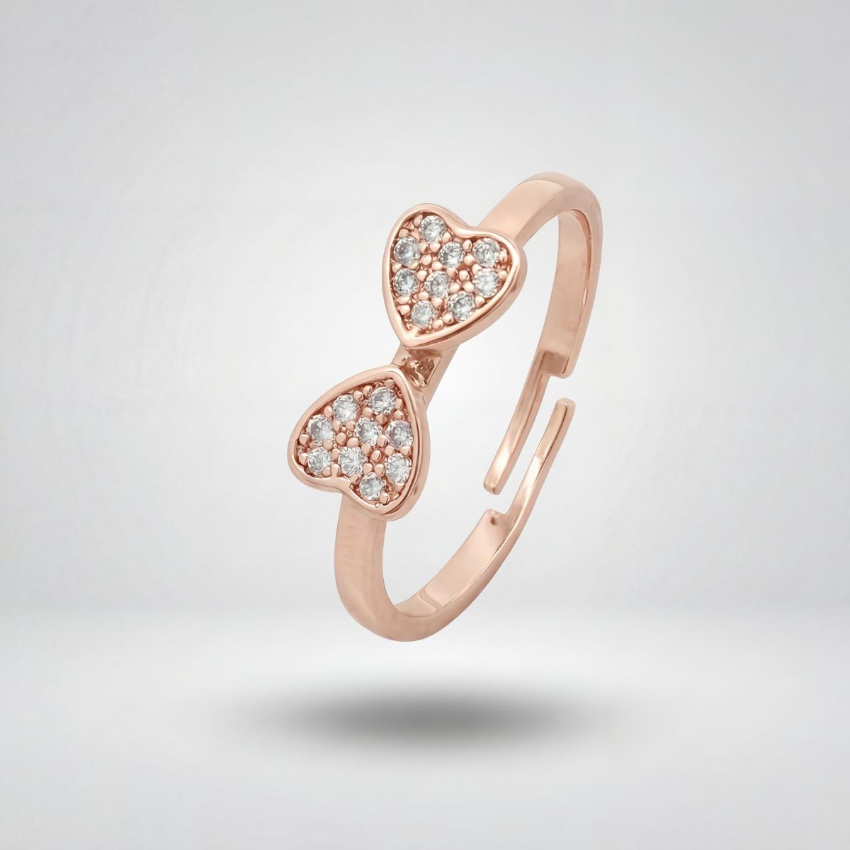 Rose Gold Adjustable Double Love Ring product image 1