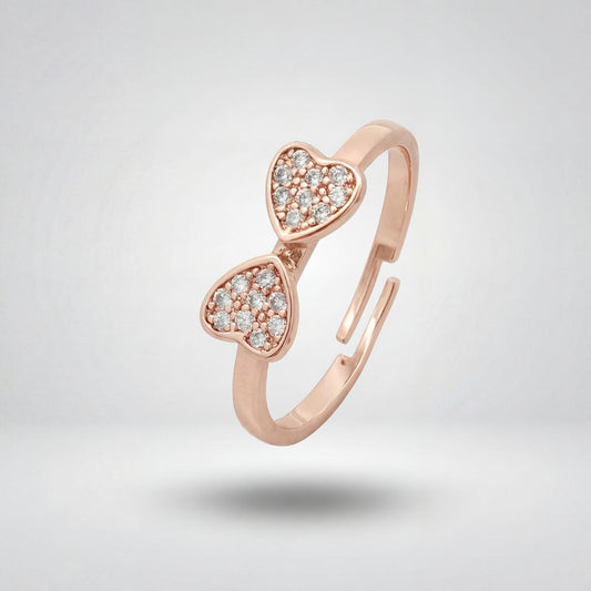 Rose Gold Adjustable Double Love Ring product image 1