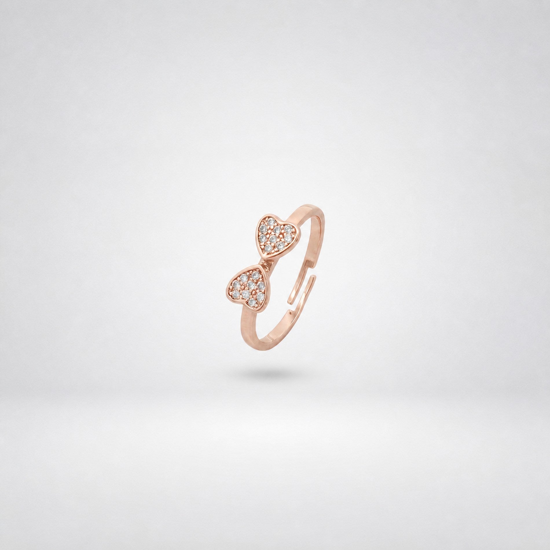 Rose Gold Adjustable Double Love Ring product image 6
