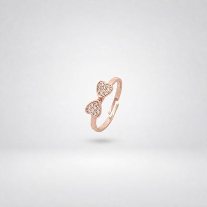 Rose Gold Adjustable Double Love Ring product image 6